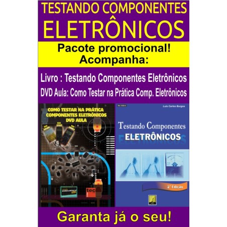 Livro e DVD aula Testando Componentes Eletrônicos