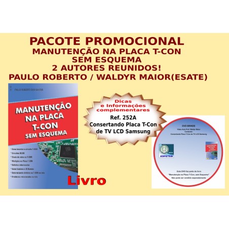 Livro Manutenção na Placa T-Con sem esquema e DVD aula 