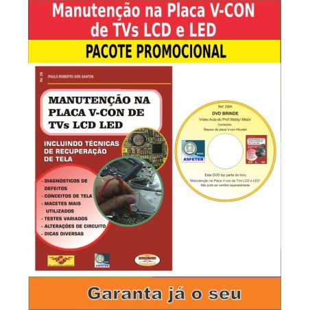 livro e DVD aula para manutenção na placa V-con