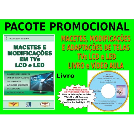 Projetos e auxílio no diagnóstico de defeitos e testes diversos TV LCD