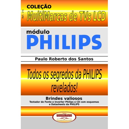 Livro com dicas de defeitos e consertos LCD Philips