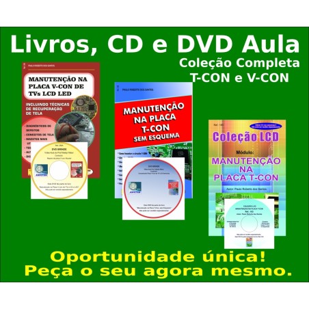 coletânea de livros T-Con e V-Con TV LCD