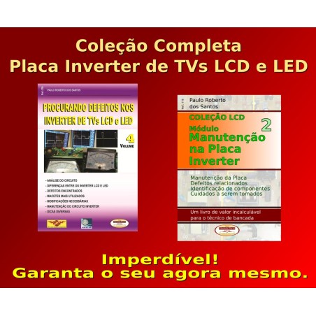 livros com dicas e manutenção da placa inverter TVs LCD