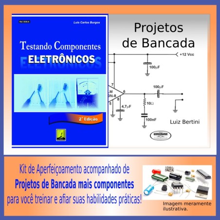 Práticas para Testar Componentes Eletrônicos,com Kit projetos bancada.