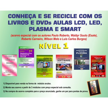Conheça E Recicle:Livros e Dvds aulas de Tvs Lcd,led ,Plasma e Smart. 