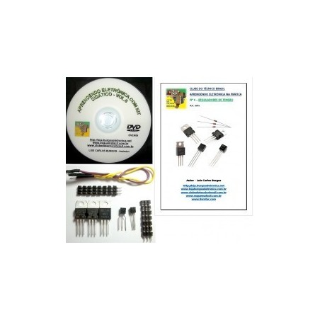Curso com Kit Didático Eletrônica Básica na Prática.