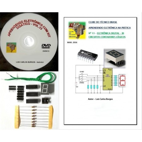 Curso com Kit Didático Eletrônica Básica na Prática.
