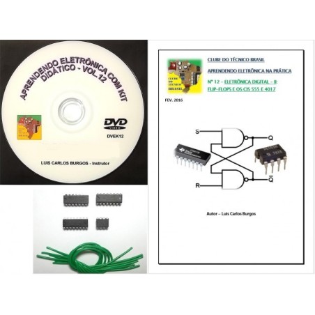 Curso com Kit Didático Eletrônica Básica na Prática.