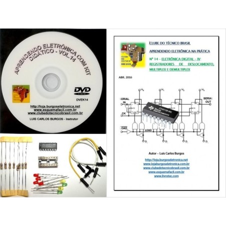 Curso com Kit Didático Eletrônica Básica na Prática.