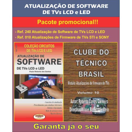 Livro e DVD aula Atualização de Software para TVs LCD e LED